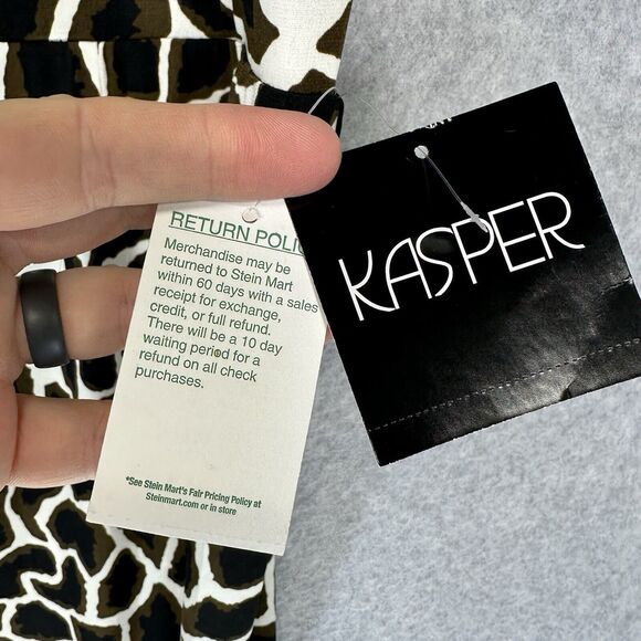 Kasper Womens Skirt Size Large Giraffe Animal Print Straight Pull On New Tags - Picture 6 of 10